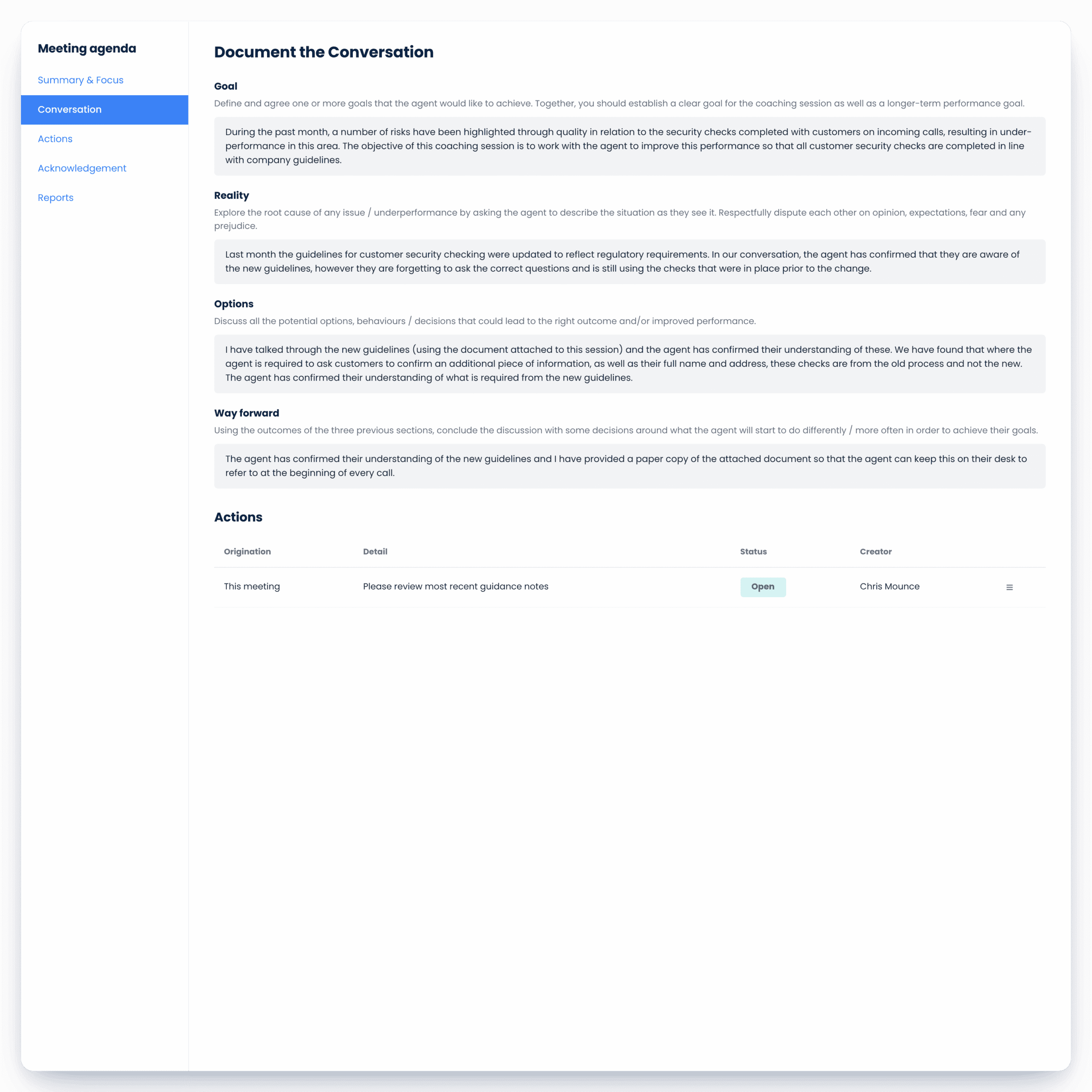 Empower agents with continuous support