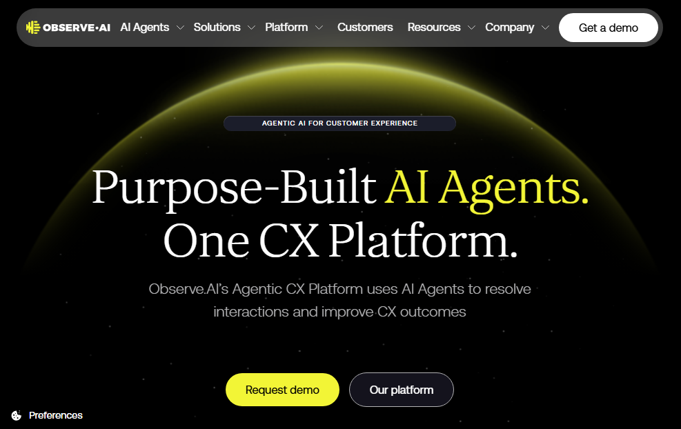 2. Observe.AI — Best Alternative for Enterprise Contact Centers Combining Real-Time and Post-Interaction AI