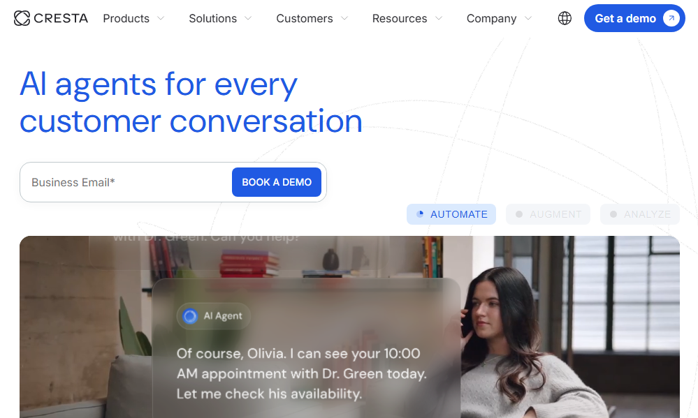 6. Cresta — Best Alternative for Enterprise Revenue-Generating Contact Centers