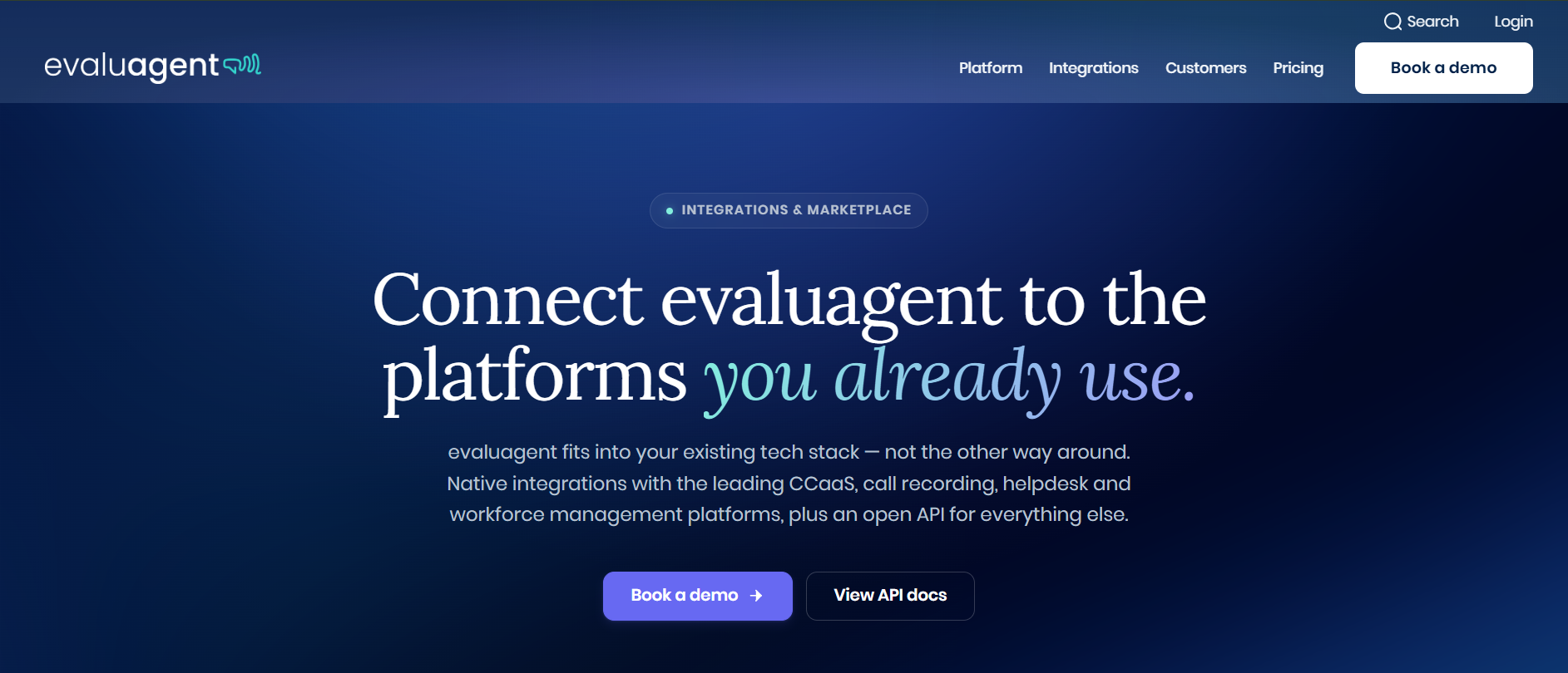 evaluagent integrations