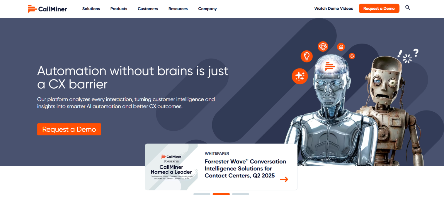 5. CallMiner: Best Alternative for Deep Compliance Monitoring and Speech Analytics
