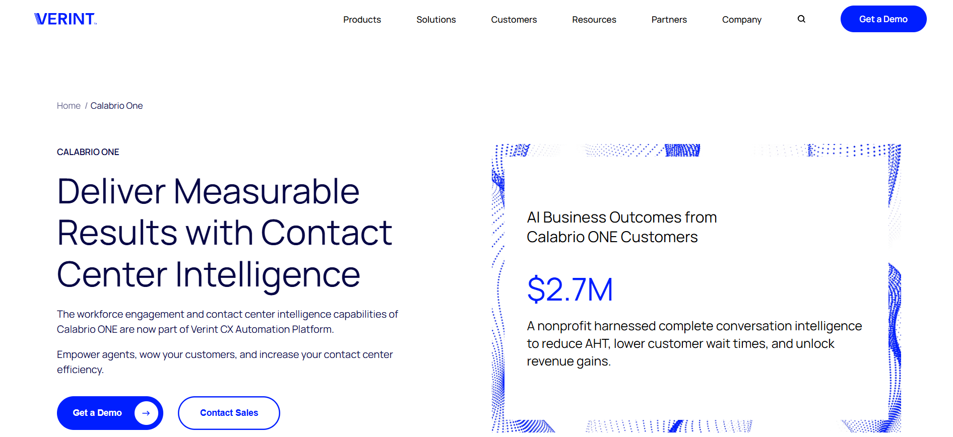 3. Calabrio ONE (now Verint) - Best Alternative for Enterprise-Scale Workforce Optimization