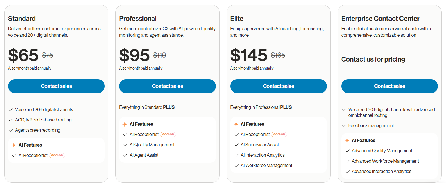 Pricing reflects different priorities