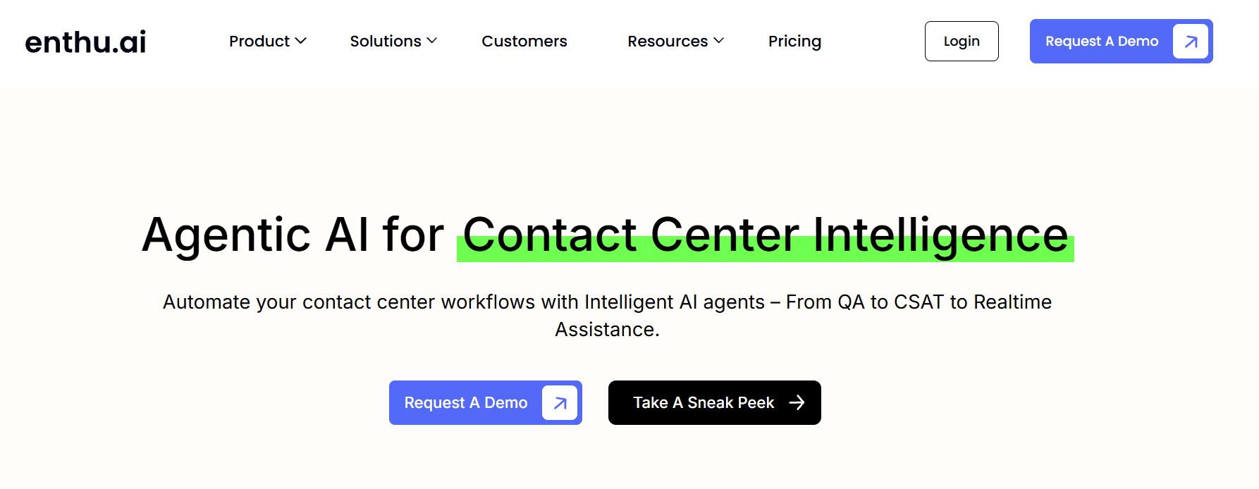 6. Enthu.ai — Best Alternative for Voice-First Contact Centers Wanting Rapid QA Deployment